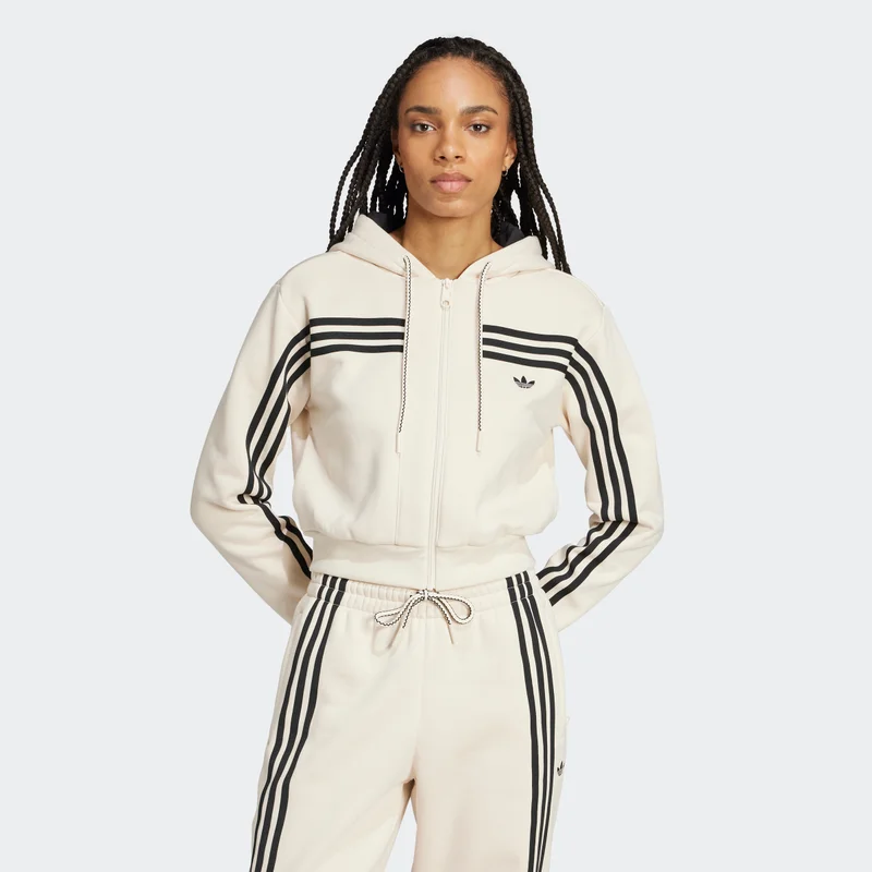 Adidas ADIDAS ORIGINALS 70s SHORT FULLZIP FLEECE HOODIE