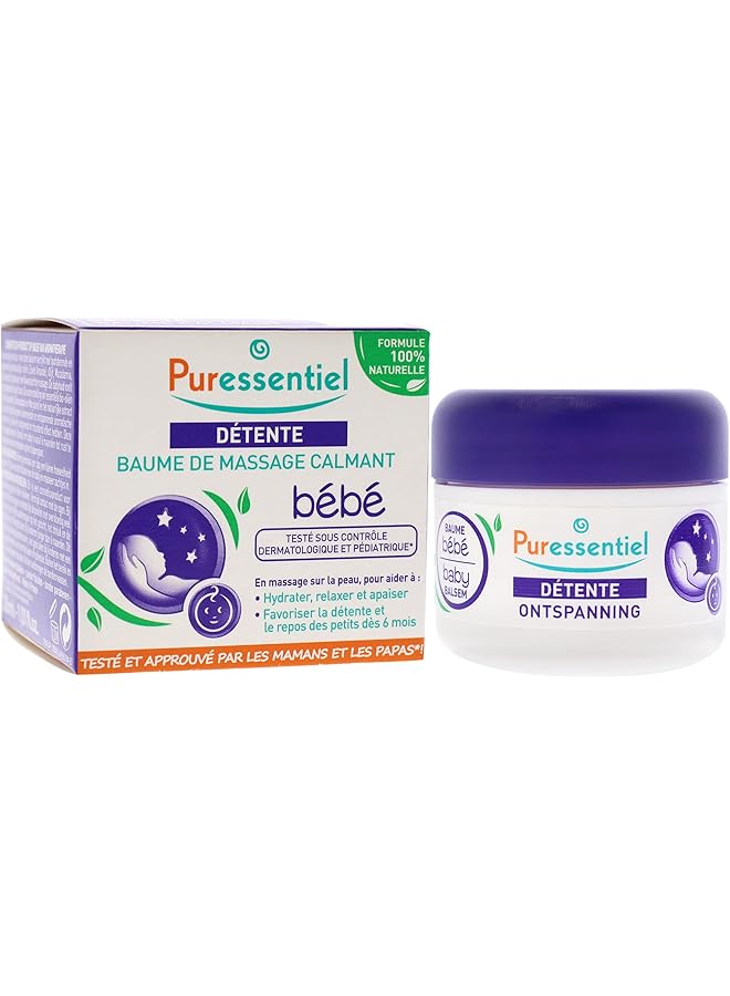 Puressentiel Rest & Relax Baby Soothing Massage Balm 30 Ml Soothing Massage Balm To Naturally Prepare Baby To Sleep 100% Natural Origin From 6 Months Old - Image 3