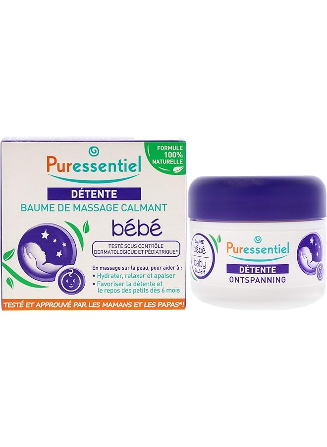 Puressentiel Rest & Relax Baby Soothing Massage Balm 30 Ml Soothing Massage Balm To Naturally Prepare Baby To Sleep 100% Natural Origin From 6 Months Old - Image 1
