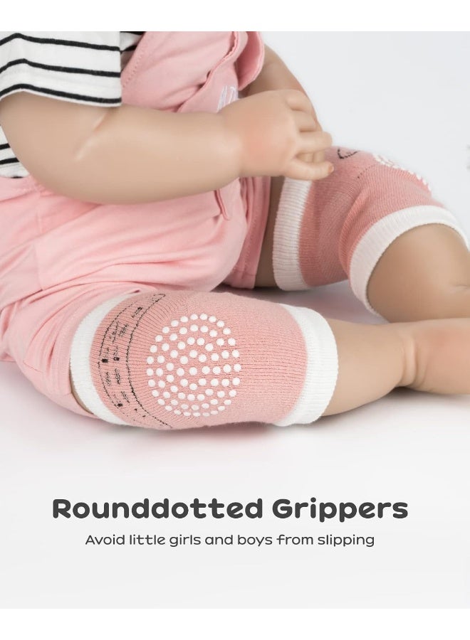 BOSONER Baby Crawling Anti-Slip Knee Pads,Unisex Baby Toddlers Kneepads 5 Pairs - Image 5