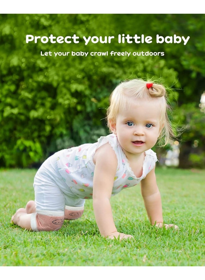 BOSONER Baby Crawling Anti-Slip Knee Pads,Unisex Baby Toddlers Kneepads 5 Pairs - Image 2