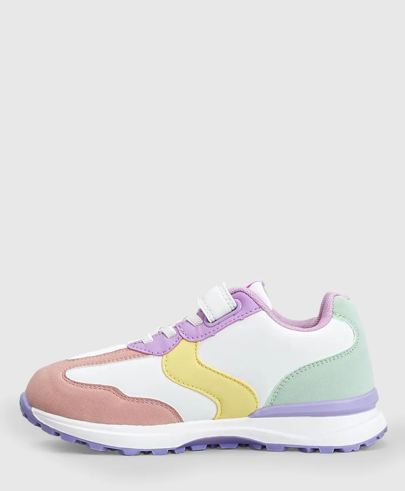 Bonfino Bonfino Color Block Velcro Closure Casual Shoes - Multicolor