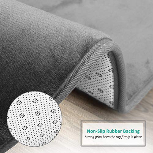 Clara Clark Bathroom Contour Rug, Ultra Soft Non Slip and Cozy, Velvet Memory Foam Toilet U-Shaped Bath Mat - Image 5