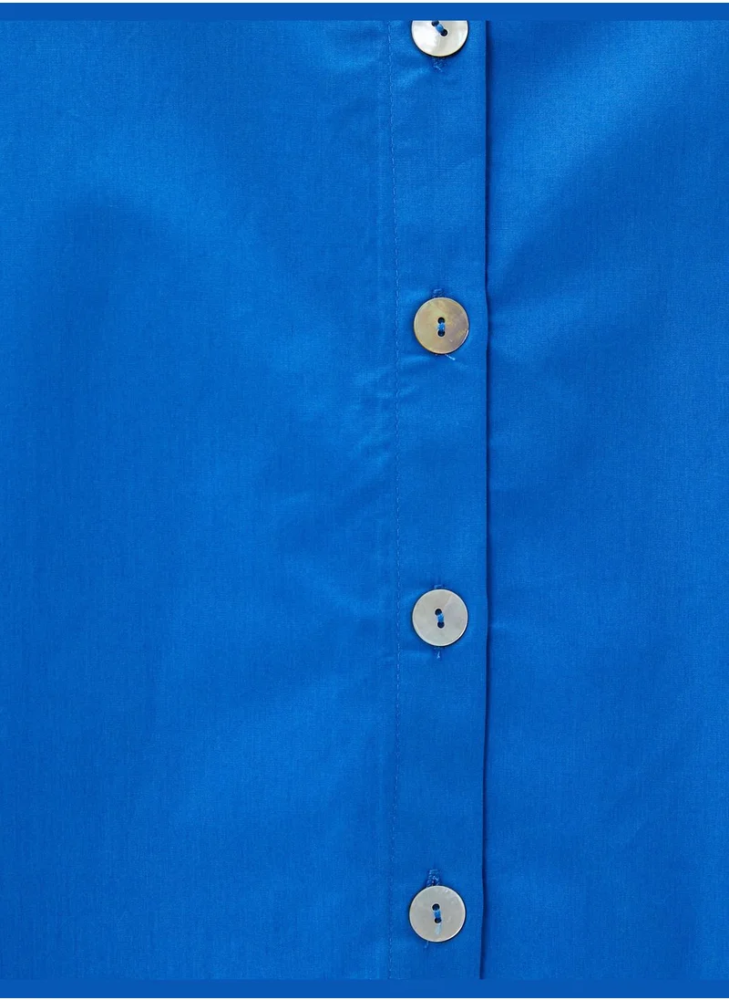 KOTON Button Detail Sleeveless Cotton Shirt