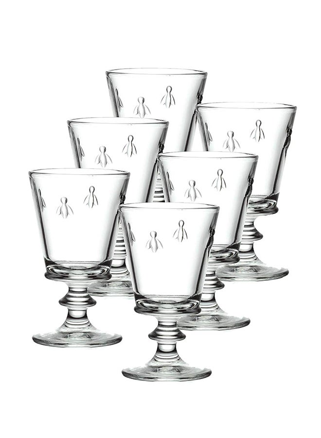 لا روشير طقم كؤوس بقاعدة طويلة بتصميم نحلة مكون من 6 قطع - Image 1