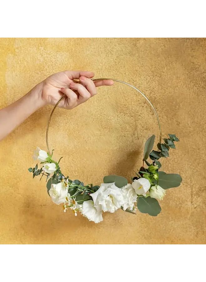 4pcs Golden Metal Dream Catcher Rings for Crafts Floral Macrame Wreath Decor - Image 4