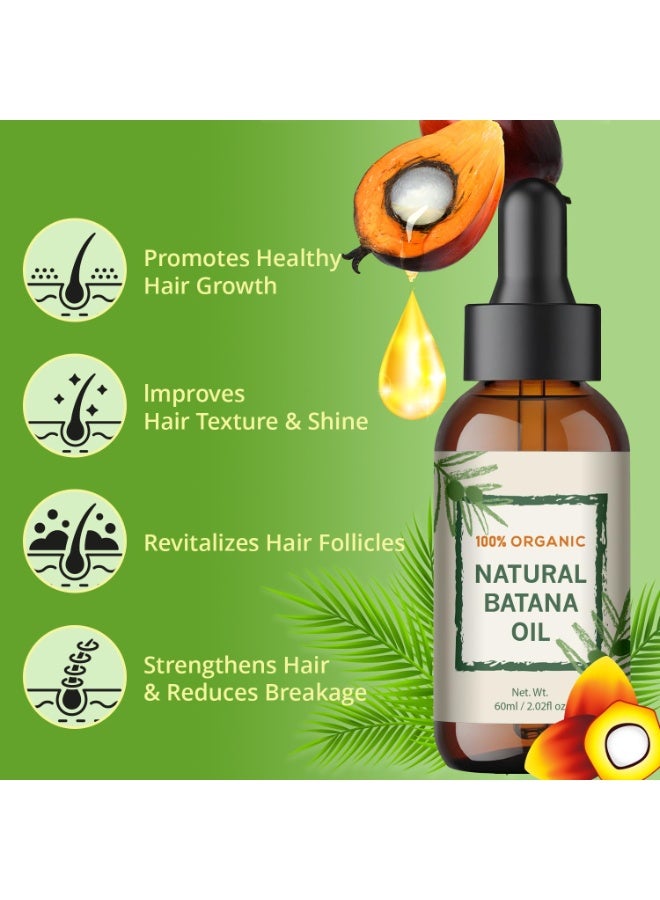 YBW Batana Oil for Hair Growth â€“ Dr Sebi Honduran Hair oil for Thicker, Stronger Hair, Repairs Split Ends & Dry Scalp, Supports Hair Regrowth for Men & Women, Natural Hair Moisturizer (2.02 fl oz) - Image 4