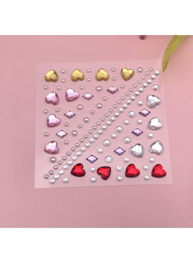 Explosions DIY Acrylic Diamond Sticker Photo Frame Decorative Sticker Accessories Material Closed Bag Water Drops Love Piece-Specifications Support Image Upload:10 Hand Love Diamond 7.5*7.5cm - Image 1