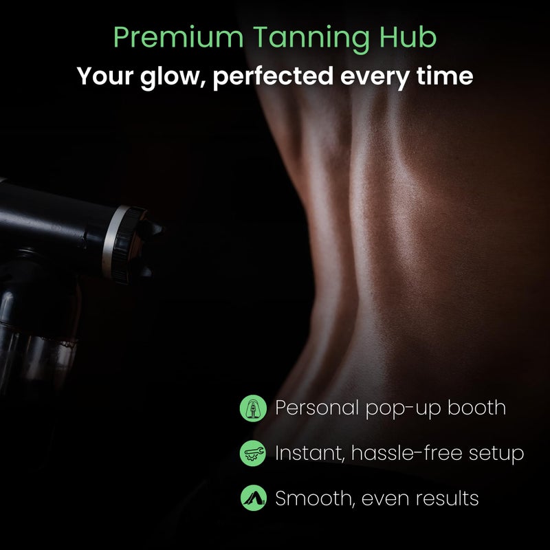 KobbTan Large Deluxe Spray Tan Tent â€“ Pop Up Tent Portable Tanning Booth with Carry Case â€“ Clear Window for Perfect Spray Tanning â€“ Extraction Fan Opening â€“ Easy Clean Spray Tan for Home & Salon - Image 3