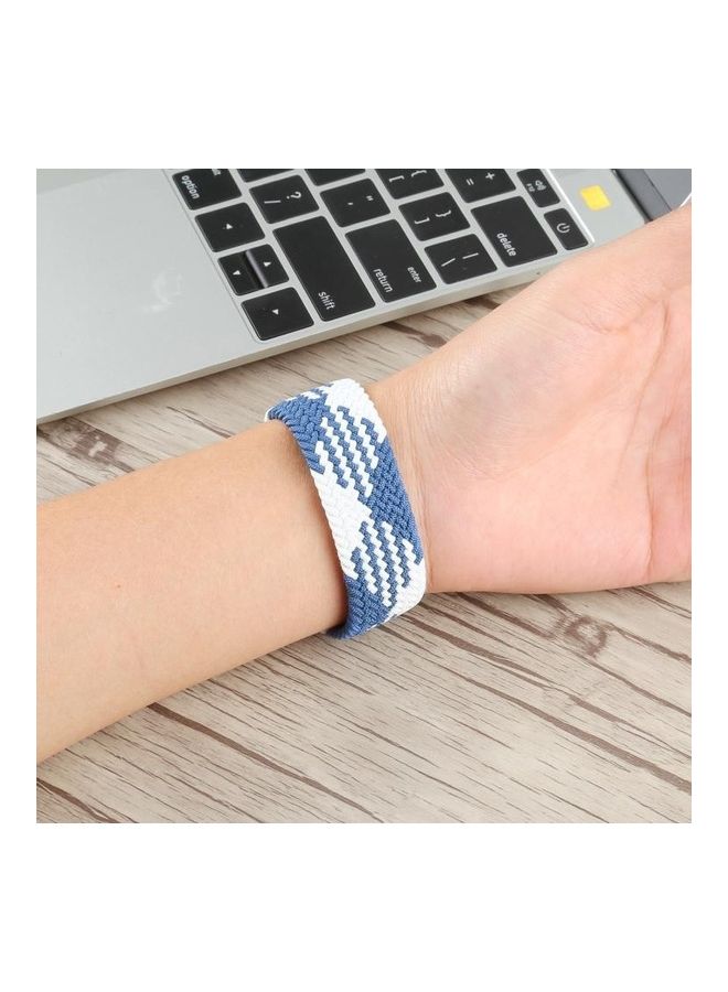 NIBEMINENT Replacement Watchbands For Apple Watch Series 7 45mm/6 & SE 5 4 44mm/3 2 1 42mm Checkered Blue White - Image 4