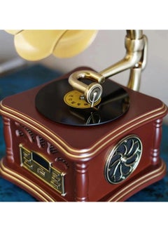 General Retro phonograph living room European solid wood ornament vinyl record player old-fashioned record player creative bluetooth, small stereo  - Image 4