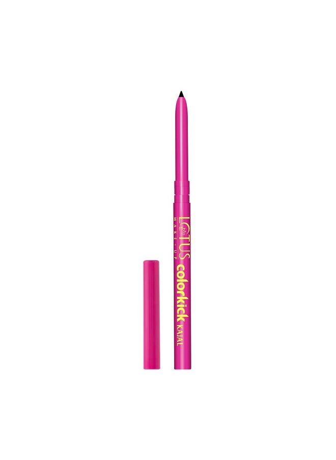 Lotus Makeup Color Kick Kajal Matte Finish Black 0.28G  - Image 1