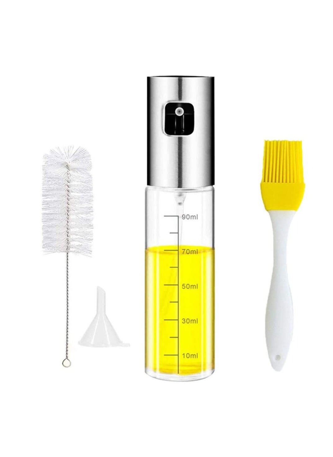 Oil Sprayer Dispenser Set Includes 1xOil Spray Bottle, 1xBottle Brush, 1xFunnelRor BBQ, Cooking, Salad 100ml 