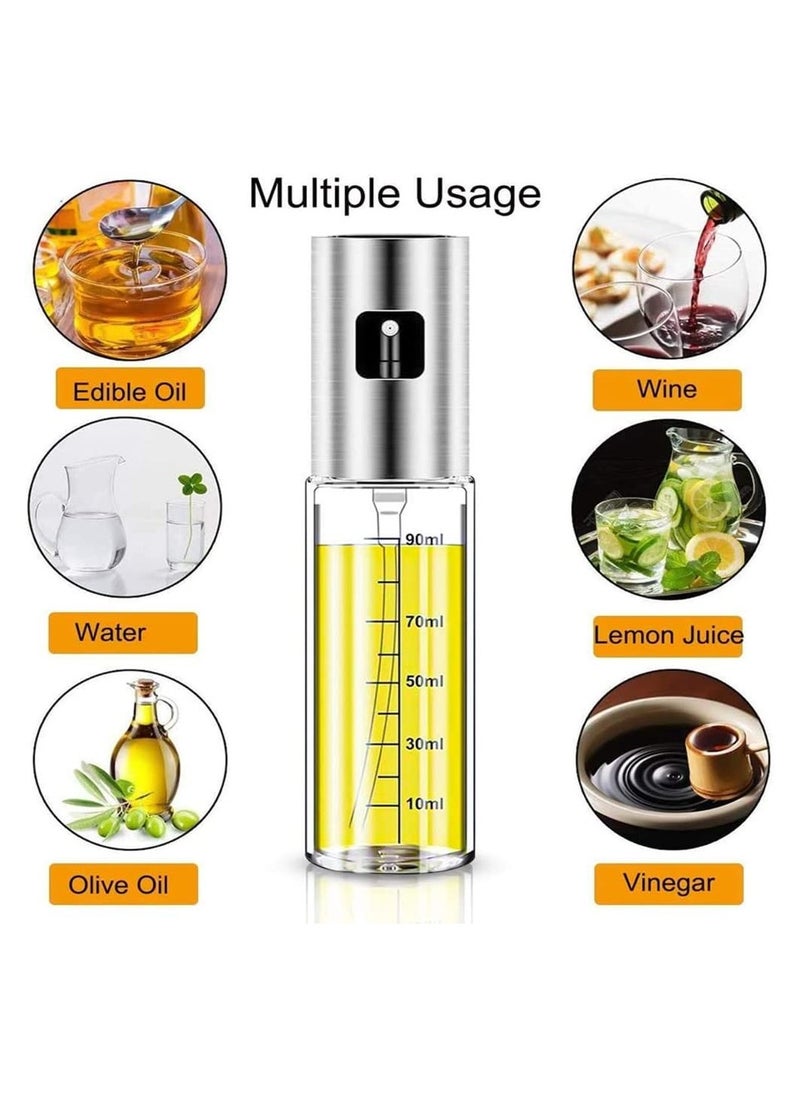 SKY-TOUCH - Oil Sprayer Dispenser Set Includes 1xOil Spray Bottle, 1xBottle Brush, 1xFunnelRor BBQ, Cooking, Salad 100ml - Image 1