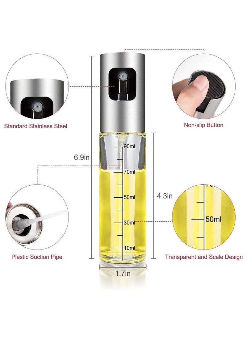 SKY-TOUCH - Oil Sprayer Dispenser Set Includes 1xOil Spray Bottle, 1xBottle Brush, 1xFunnelRor BBQ, Cooking, Salad 100ml - Image 1