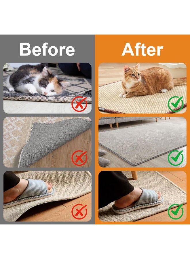 Upgraded carpet tape, non-slip carpet mat, suitable for hardwood and tile floors, reusable carpet tape, double-sided adhesive carpet stickers, keeps carpet edges smooth (12 triangles). - Image 5