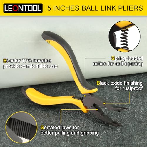 LEONTOOL Micro RC Car Ball Link Pliers 5 Inch Ball Link Clamp Plier Ball Curved Tip Bent Head Airplane Car Repair Tool for RC Vehicles RC Helicopter Airplane Car - Image 2