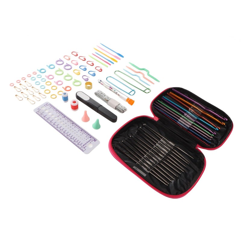 100 Pcs Ergonomic Crochet Hooks Set with Storage Case DIY Knitting Craft Kit for Beginners - Image 5