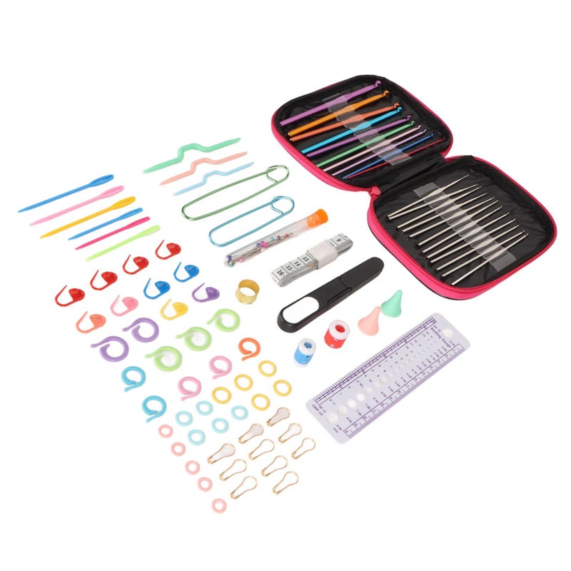 100 Pcs Ergonomic Crochet Hooks Set with Storage Case DIY Knitting Craft Kit for Beginners - Image 4