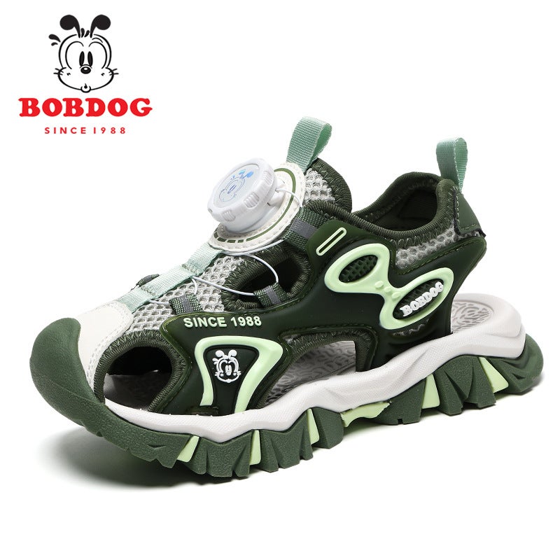 Babu Bean Girls' Sandals Baotou Soft Sole Non-Slip Girls' Summer Middle And Large Children'S Boys' Children'S Shoes - Image 1