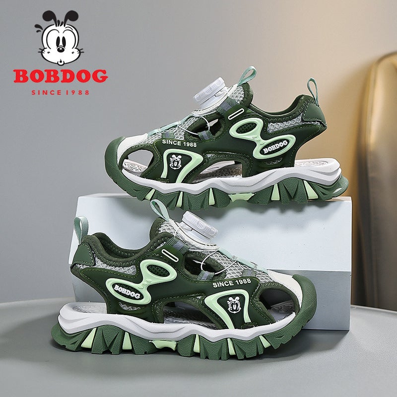 Babu Bean Girls' Sandals Baotou Soft Sole Non-Slip Girls' Summer Middle And Large Children'S Boys' Children'S Shoes - Image 2