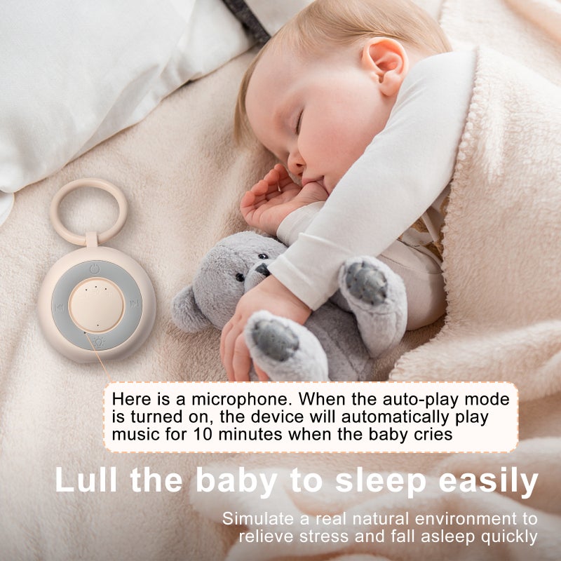 White Noise Smart Baby Sleep Soother with Night Light - Cry Detection Sound Machine - Image 2