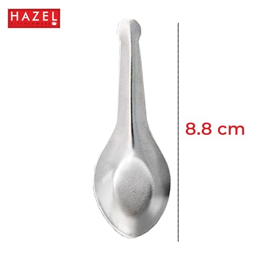 HAZEL Stainless Steel Small Masala Spoon | Mini Spoon Perfect For Spices And Condiments, Set Of 6, 8.8 Cm - Image 4