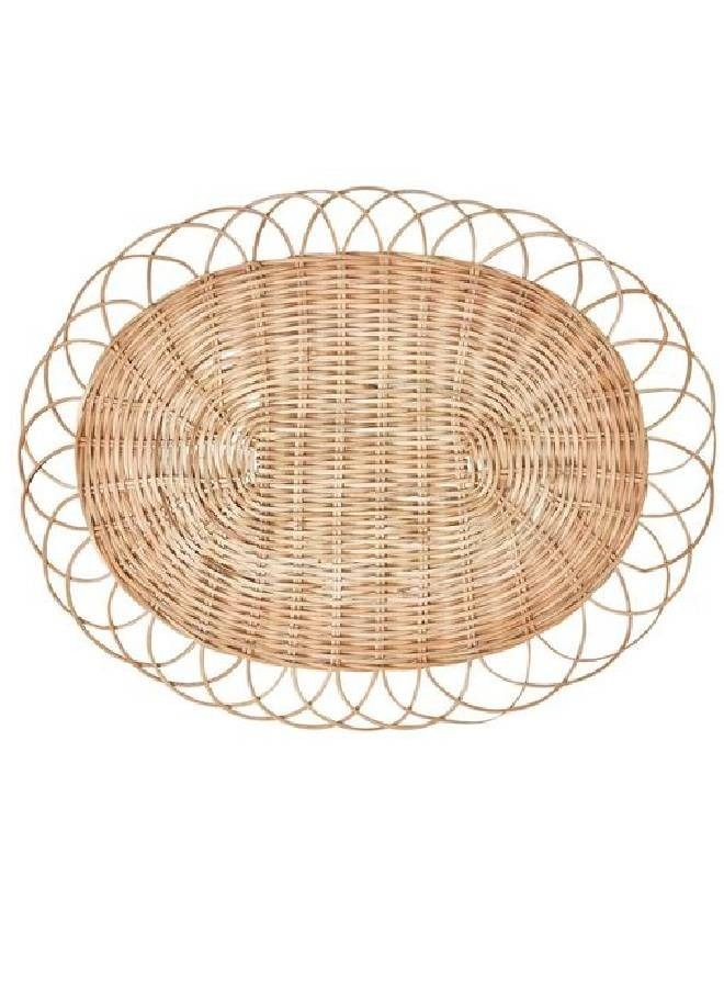 Boho Handmade large wicker coaster for dining table - Image 3