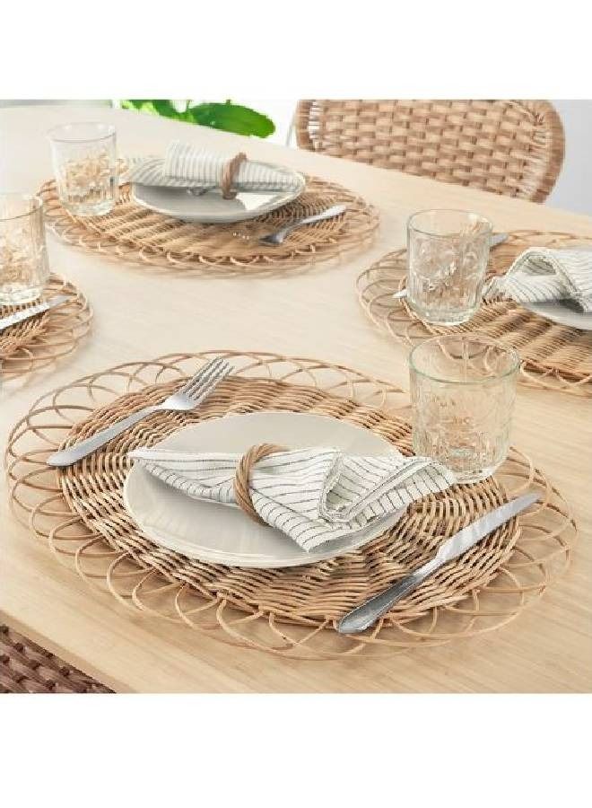 Boho Handmade large wicker coaster for dining table - Image 4