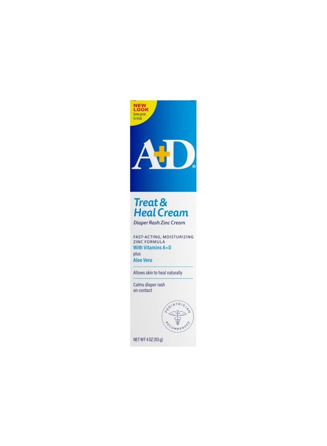 A + D مرهم A+D لعلاج وشفاء طفح الحفاضات بأكسيد الزنك، 4 أونصات (عبوة من 6) - Image 2