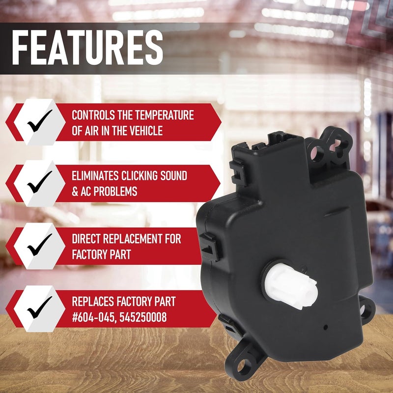AA Ignition HVAC Air Blend Door Actuator Replacement by - Compatible with Dodge, Jeep, Kenworth, Peterbilt - 2011-2013 Durango, Grand Cherokee, T680, 579 - Replaces 604-045, 68079488AA, 68079488AB - Image 2