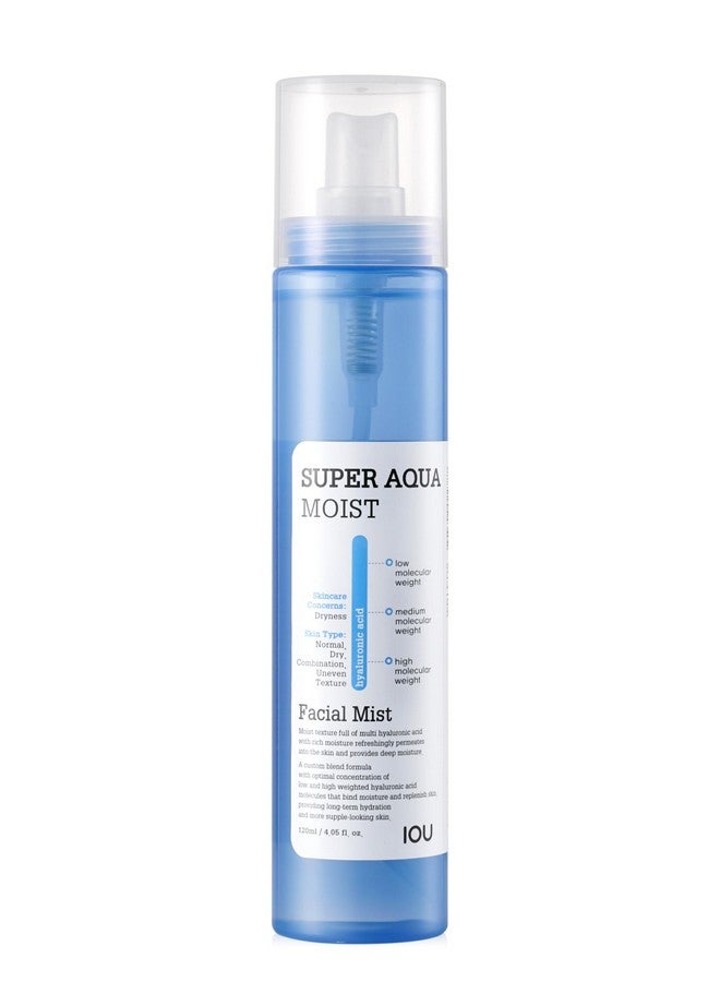Welcos Iou Super Aqua Moist Mist Intensive Moisturizing Mist For Instant Hydration Soothing & Nourishing With Hyaluronic Acid Hydrating Bomb Korean Skin Care 120Ml / 4.05 Fl. Oz - Image 1