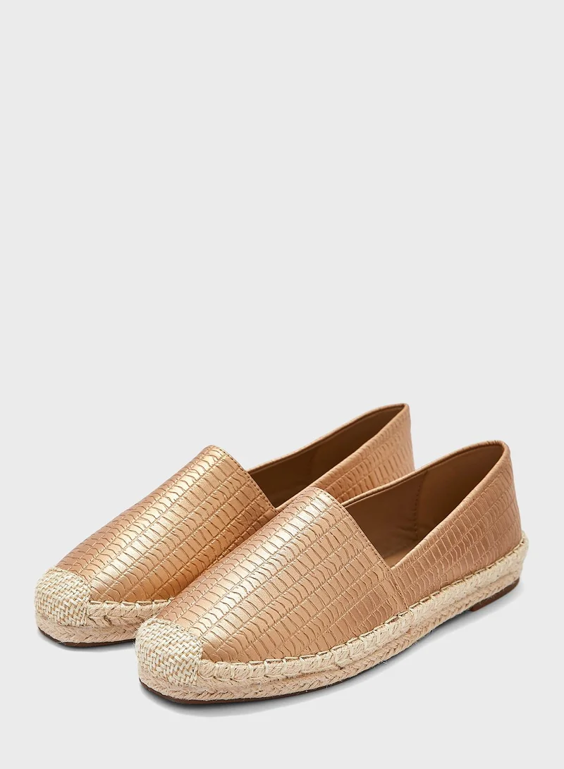 Ginger Textured Flat Espadrille