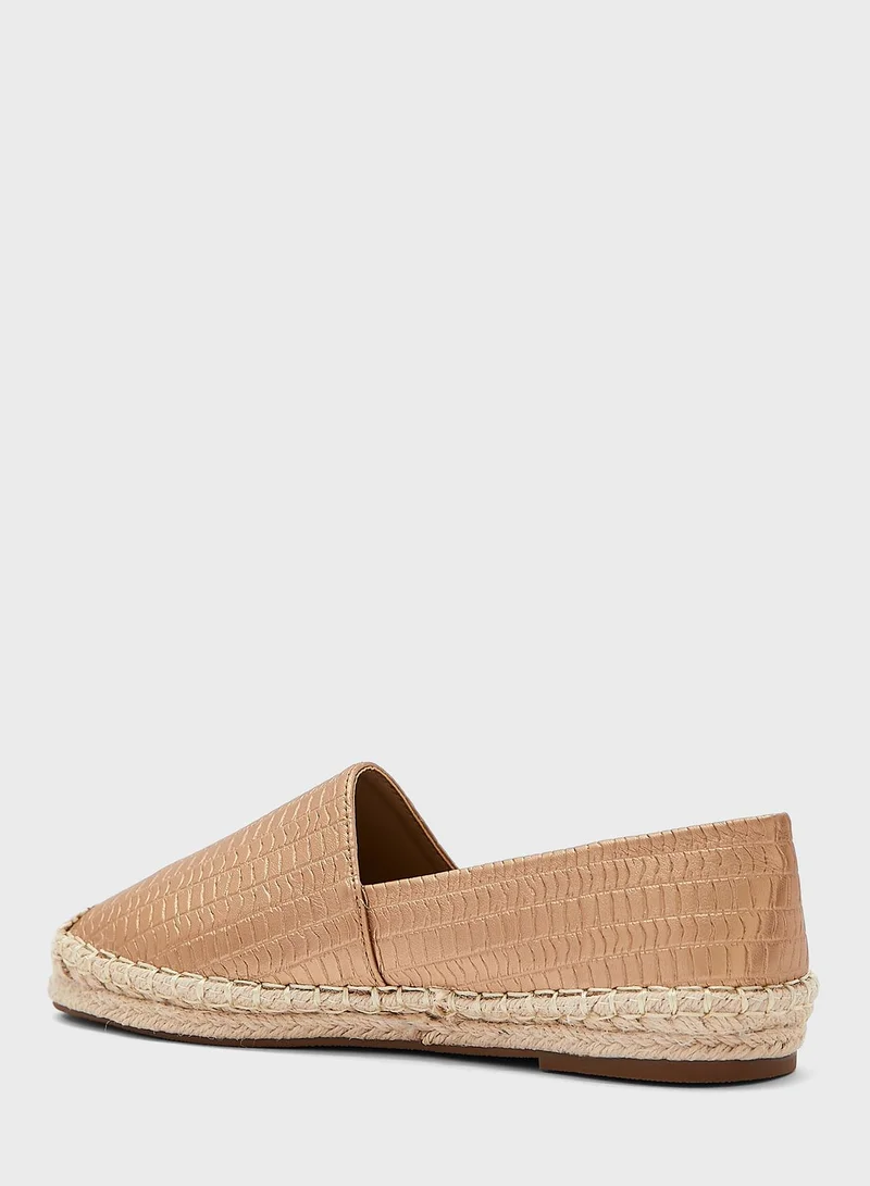 Ginger Textured Flat Espadrille