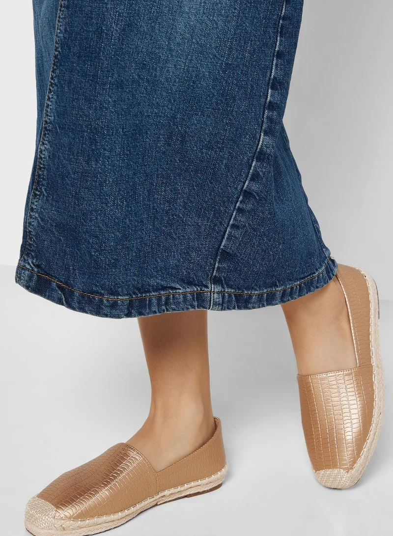 Ginger Textured Flat Espadrille