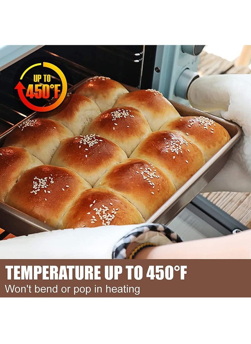 Rectangular Deep Baking Pan Set, 3 Pack Aluminum Cake Pans, Oven Pans, Cake Molds, Non Stick Baking Pans, Oven Food Safe Non Stick Coating