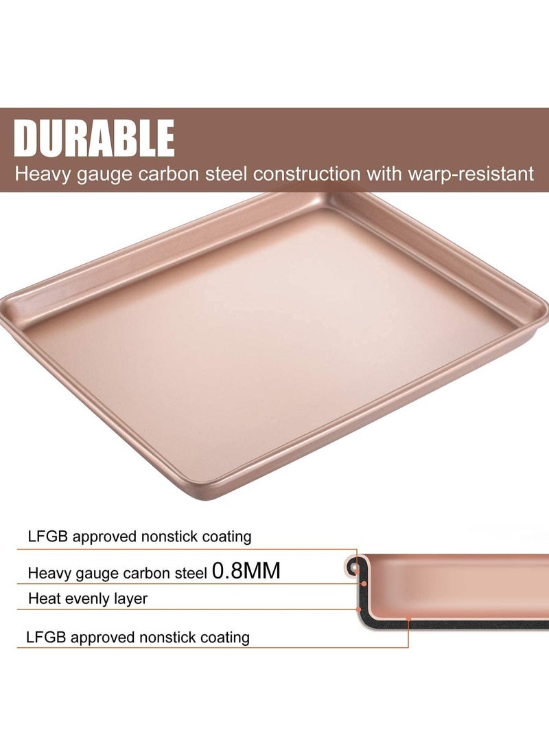 Rectangular Deep Baking Pan Set, 3 Pack Aluminum Cake Pans, Oven Pans, Cake Molds, Non Stick Baking Pans, Oven Food Safe Non Stick Coating
