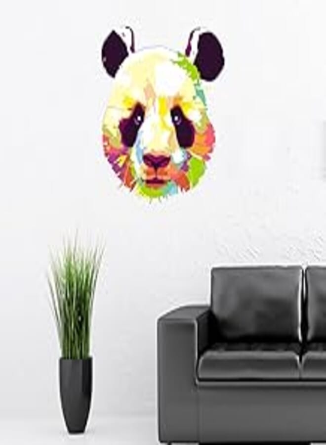 Generic Decorative multicolored sticker -Pop art - panda (60x65cm) 