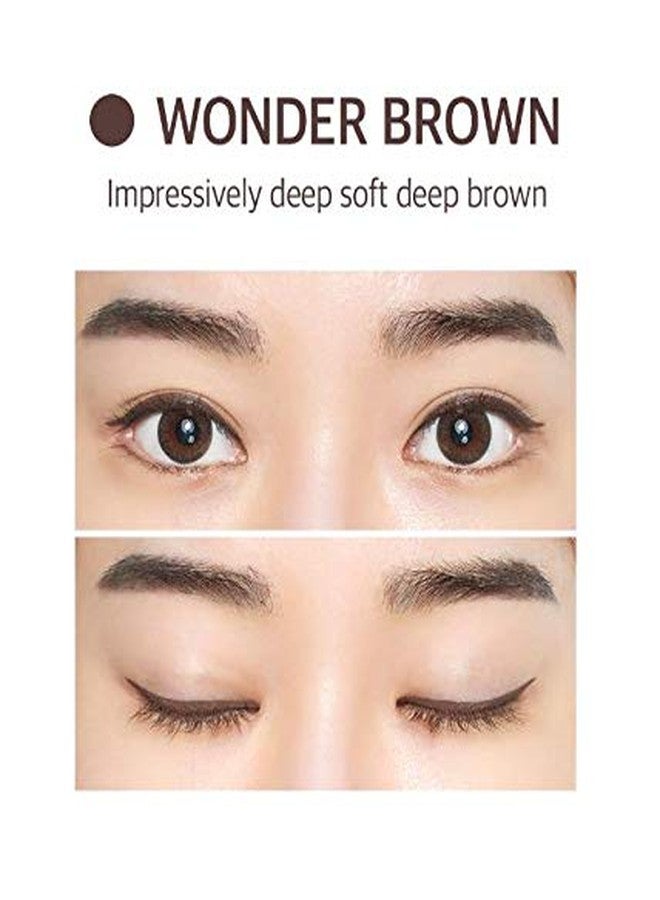 BOM COSMETICS Wonderproof Pen Eyeliner #02 Wonder Brown 0.6g liquid eyeliner with thin tip for a clear coloration, water & oil proof, paraben free, smudge-proof lines, Korean Makeup - Image 2