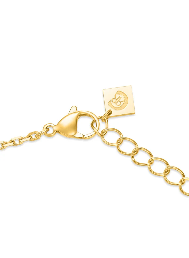 CERRUTI 1881 Silvia Gold-Plated Y-Design with Diamond Shaped Malachite Pendants Necklace for Women
