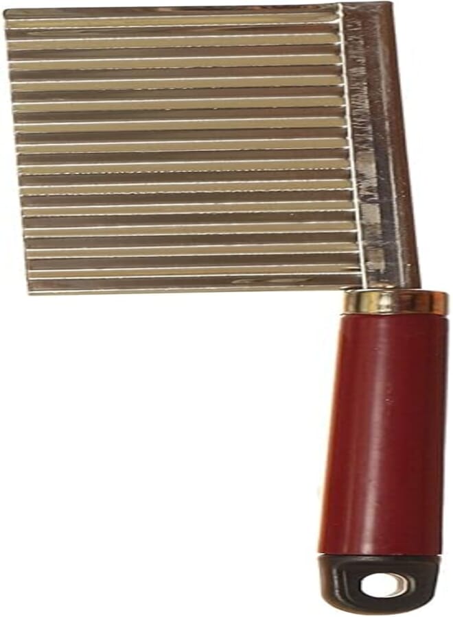 Spaceshoop Potato Chip Dough Vegetable Crinkle Wavy Cutter Blade Knife Tool Stainless Steel, Multi Color