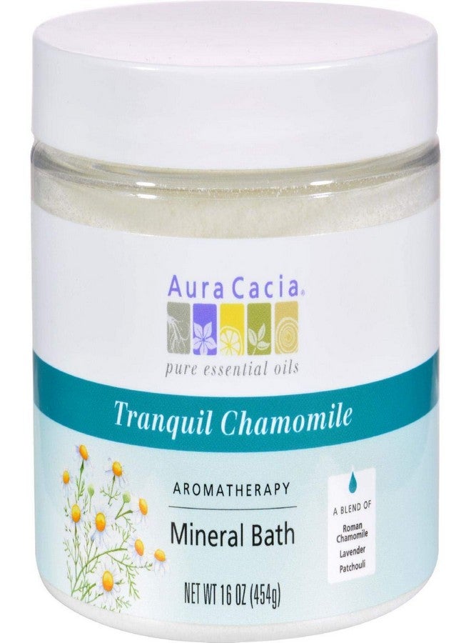 Aura Cacia Aromatherapy Mineral Bath Tranquil Chamomile 16 Ounce Jar - Image 1