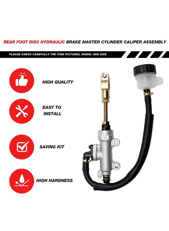 EATAKWARD Rear Foot Disc Hydraulic Brake Master Cylinder Caliper Assembly, Replacement for 150cc 200cc 250cc Taotao Coolster Roketa Vitacci Peace SunL RPS Icebear Chinese ATV Quad 4 Wheeler Dune Buggy Go Kart - Image 3
