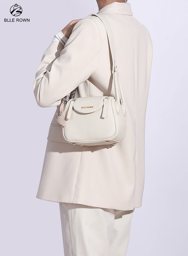 بليه روان شنطة نسائية فاخرة شنطة يد وكتف وكروس مزودة بوشاح أنيق وحزامين بتصميم عصري مثالية للعمل والتسوق والسفر - Image 2