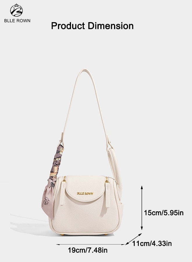 بليه روان شنطة نسائية فاخرة شنطة يد وكتف وكروس مزودة بوشاح أنيق وحزامين بتصميم عصري مثالية للعمل والتسوق والسفر - Image 5