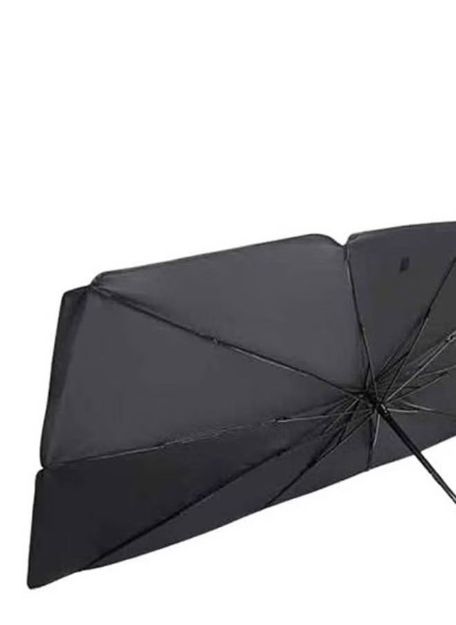 HIAS - "Foldable Car Windshield Sun Shade with Rotatable Handle – UV Protection & Heat Blocking Car Umbrella for Front Window – Compact, Easy-to-Use Automotive Sunshade with Velcro Tapered Edge – Keep Your Vehicle Cool" - Image 1
