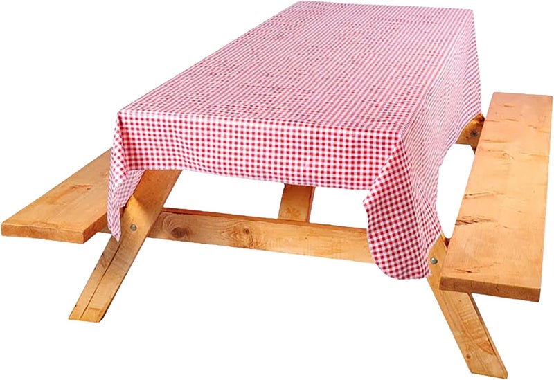 Coghlan's Red Picnic Tablecloth - 54" x 72" Heavyweight Vinyl with Stitched Edges - Image 1