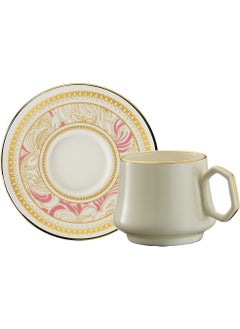 Sandro Moreno 1453 Shawl Geometric Gold 12 Piece Coffee Cup Set for 6 People 90 ml  - Image 4