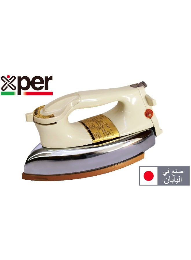 Xper Dry Iron 1200 Watts, Made In Japan, White, XPDI-12JAPAN