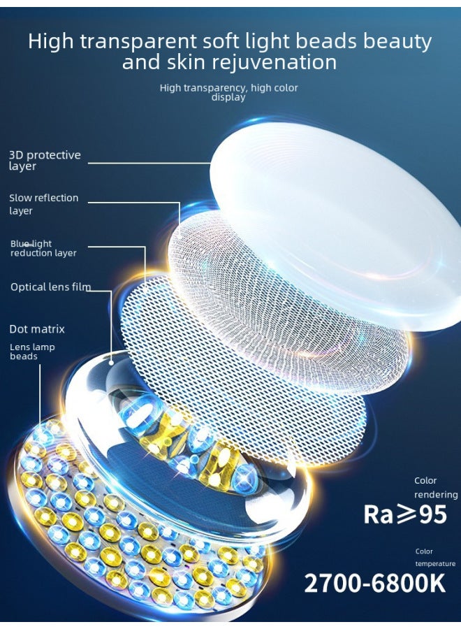 16cm Large Screen LED Beauty Light Anchor Mobile Live Broadcast Round Fill Light Full Screen Fill Light Bracket Suit-Specifications:Full Screen Beauty Lamp (without Lamp Holder) - Image 5